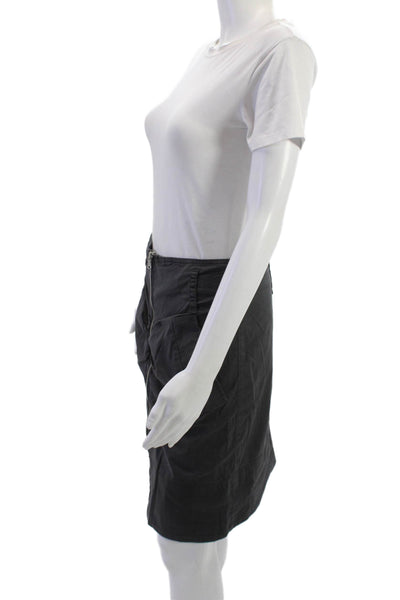 Marc By Marc Jacobs Women Dark Gray Cotton Cargo Short Skirt Size 2