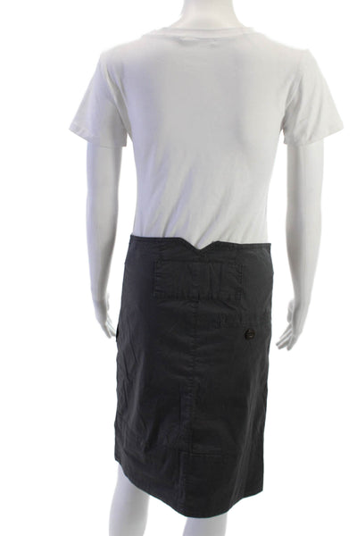 Marc By Marc Jacobs Women Dark Gray Cotton Cargo Short Skirt Size 2