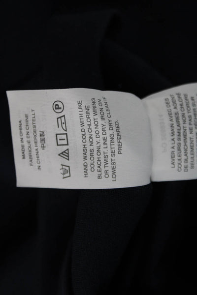 J Crew Women A-Line Dark Blue Cotton Blend Knee Length Skirt Size 4