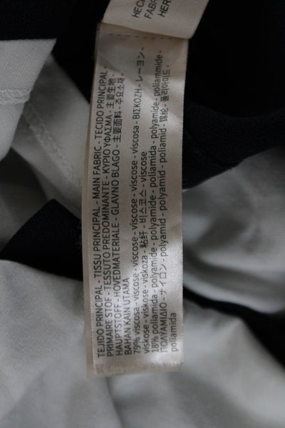 Massimo Dutti Womens White Basic T-Shirt Round Neck Short Sleeve Size M