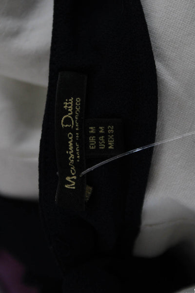 Massimo Dutti Womens White Basic T-Shirt Round Neck Short Sleeve Size M