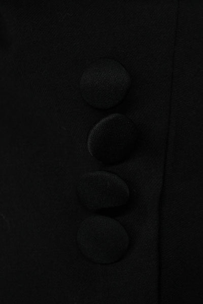 Calvin Klein Mens Black Wool Classic Suit Jacket Button Collared Size 50