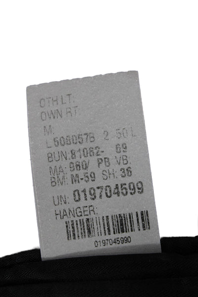Calvin Klein Mens Black Wool Classic Suit Jacket Button Collared Size 50