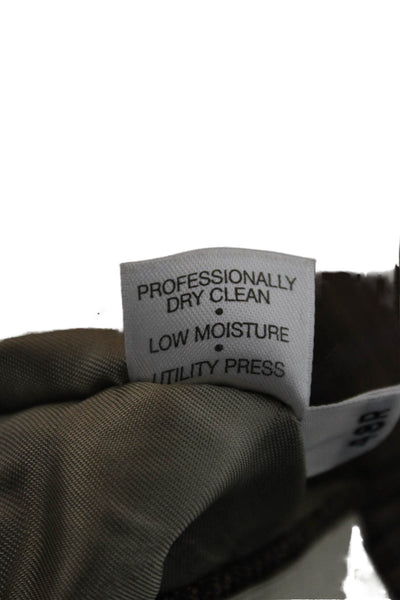 Hart Schaffner Marx Mens Brown Plaid Wool Blend Sport Coat Button Size 42