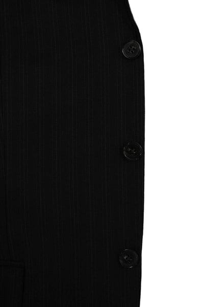 Joseph Abboud Mens Striped Dark Gray Wool Suit Jacket Button Size 41