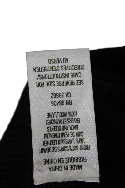 Theory Unisex Black 100% Wool Crew Neck Long Sleeve Pullover Sweater Size PP