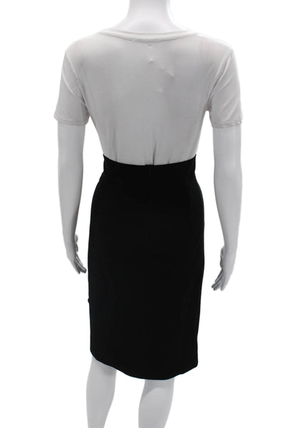 Stogova Women Straight Pencil Short Wool Blend Black Skirt Size 40