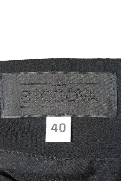 Stogova Women Straight Pencil Short Wool Blend Black Skirt Size 40