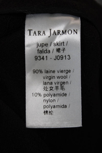 Tara Jarmon Womens Black Pencil Skirt Midi Wool Size S