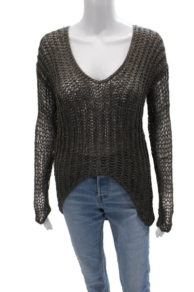Helmut Lang Unisex Dark Gray V Neck Pullover Sweater Size PP