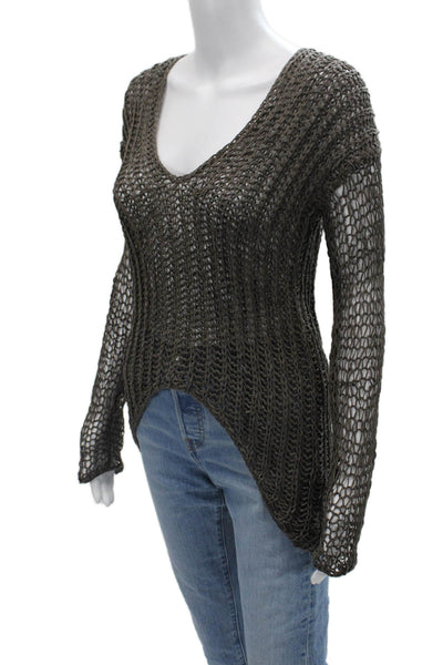 Helmut Lang Unisex Dark Gray V Neck Pullover Sweater Size PP