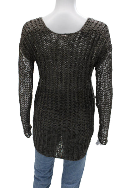 Helmut Lang Unisex Dark Gray V Neck Pullover Sweater Size PP