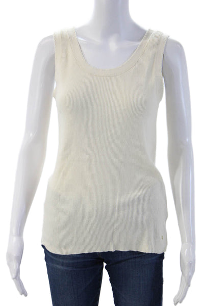 Bonpoint Womens Beige Cotton Sleeveless Round Neck Basic Tank Size XL