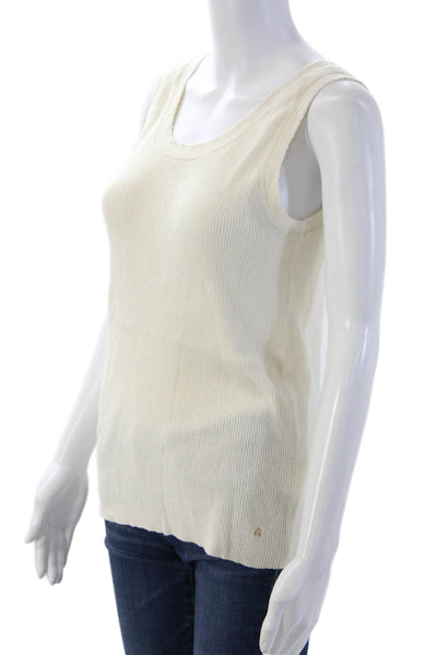 Bonpoint Womens Beige Cotton Sleeveless Round Neck Basic Tank Size XL
