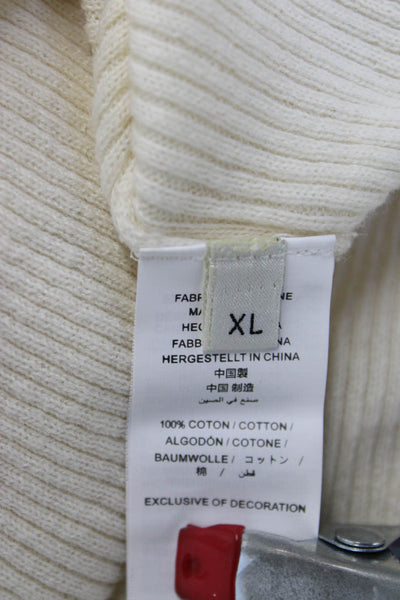 Bonpoint Womens Beige Cotton Sleeveless Round Neck Basic Tank Size XL