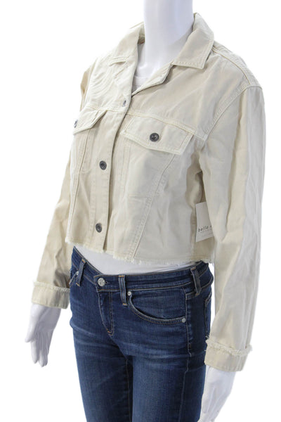 Bella Dahl Womens Collared Button Beige Long Sleeve Jacket 90s Size XS