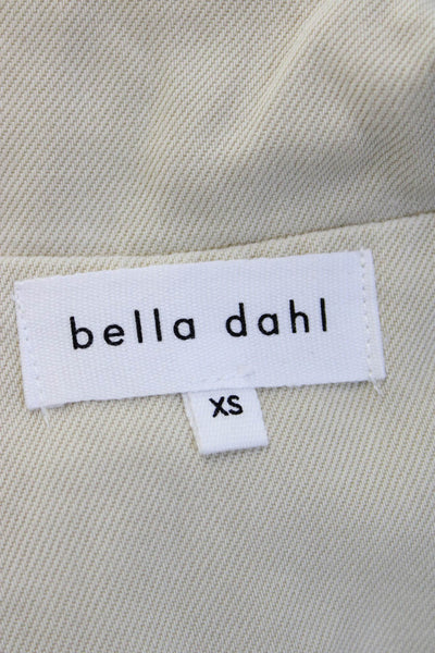 Bella Dahl Womens Collared Button Beige Long Sleeve Jacket 90s Size XS