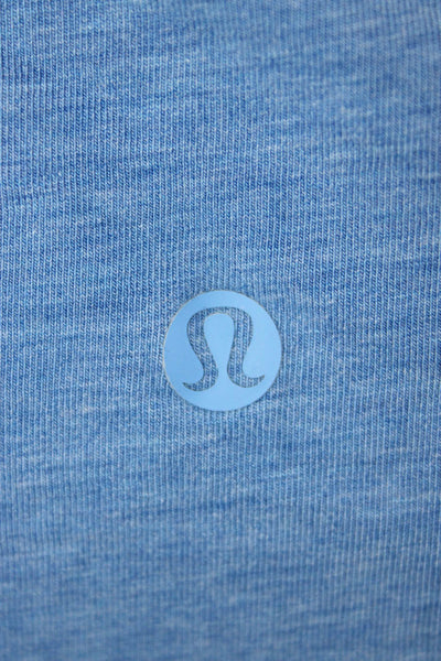 Lululemon Womens Basic Sleeveless Blue Cotton Blend Tank Size 4