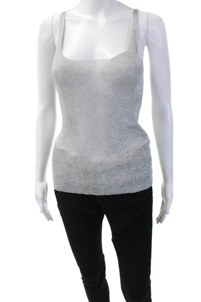 Zara Womens Gray Square Neck Basic Camisole Sleeveless Size L