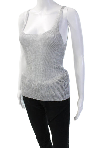 Zara Womens Gray Square Neck Basic Camisole Sleeveless Size L