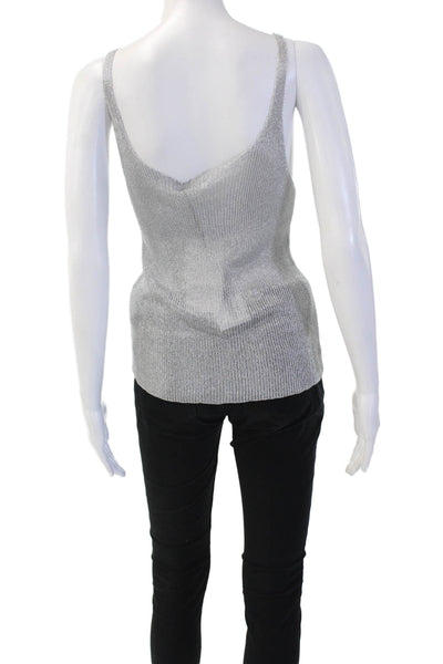 Zara Womens Gray Square Neck Basic Camisole Sleeveless Size L