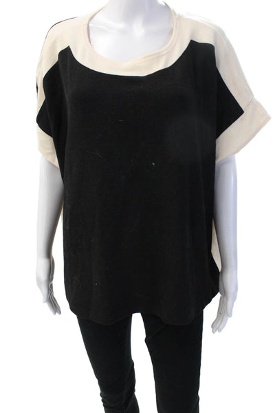 Entro Women Sleeveless Tunic Top Black Round Neck Polyester Spandex Size S