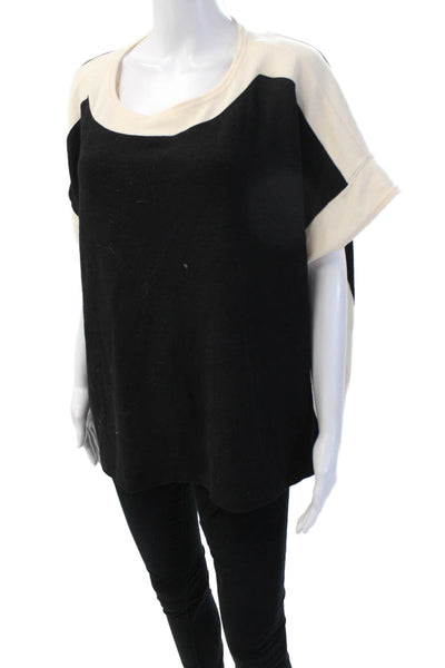 Entro Women Sleeveless Tunic Top Black Round Neck Polyester Spandex Size S