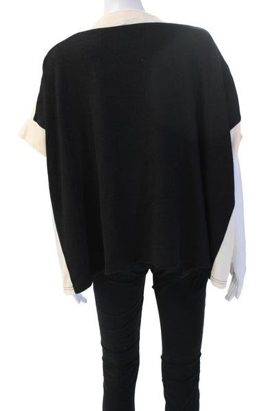 Entro Women Sleeveless Tunic Top Black Round Neck Polyester Spandex Size S