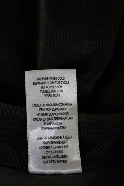 KUT from the Kloth Womens Ankle Cropped Pants Green Button Closure Size 10