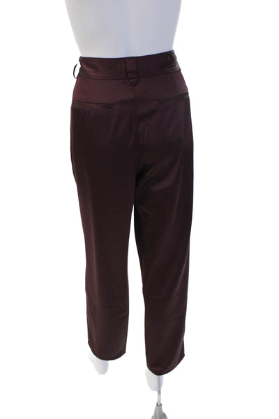 Paige Womens Dress Pants Brown Polyester Hook & Eye Solid Fall Size 10