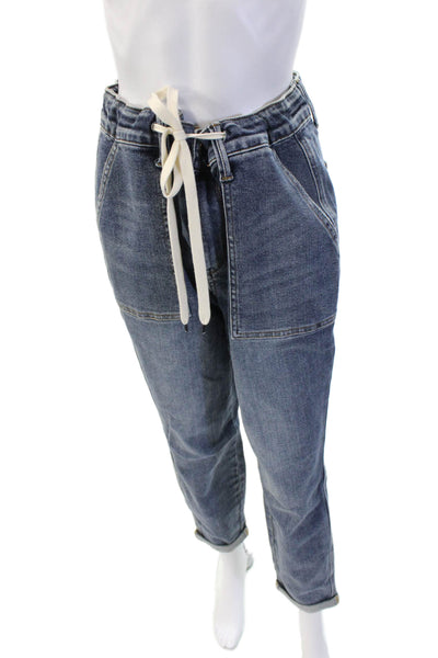 Judy Blue Womens Boyfriend Paperbag High Rise Blue Jeans Size 29