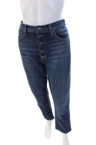 Joes Women Ankle Cropped Dark Blue Jeans High Rise Inseam 28 Size 30