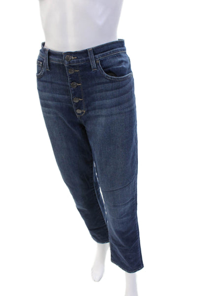 Joes Women Ankle Cropped Dark Blue Jeans High Rise Inseam 28 Size 30
