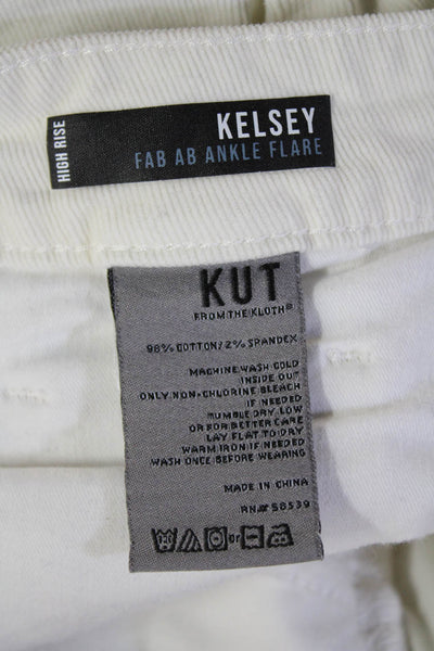 KUT from the Kloth Women Ankle Cropped White Pants Size 10
