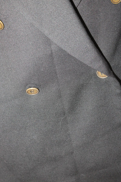 Nino Cerruti Mens Dark Blue 100% Wool Blazer Collared Button Size 42