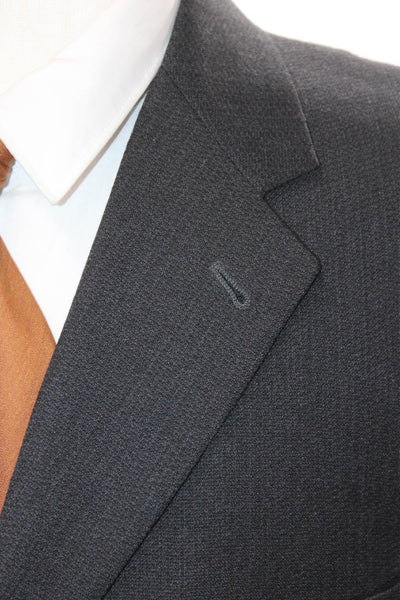 Joseph Abboud Mens Dark Gray Wool Suit Jacket Classic Button Size 40
