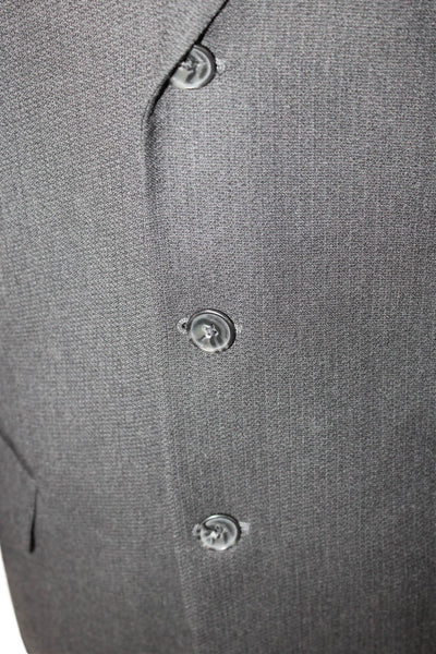 Joseph Abboud Mens Dark Gray Wool Suit Jacket Classic Button Size 40