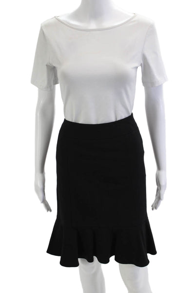 Giorgio Armani Women Trumpet Short Skirt Black Wool Size 44