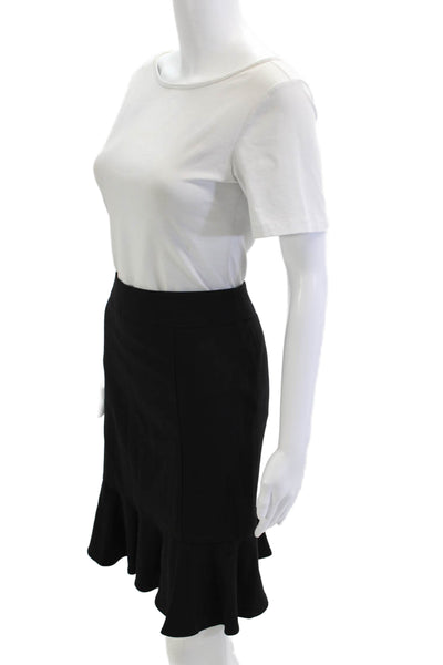 Giorgio Armani Women Trumpet Short Skirt Black Wool Size 44