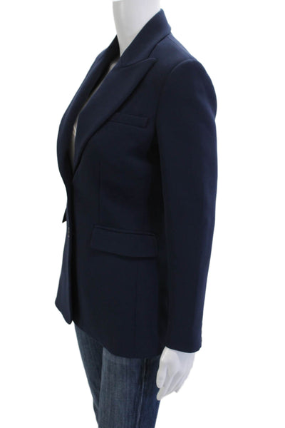 Altuzarra Unisex Dark Blue Collared Button Blazer Long Sleeve Size 36