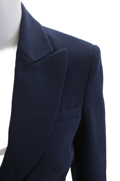 Altuzarra Unisex Dark Blue Collared Button Blazer Long Sleeve Size 36