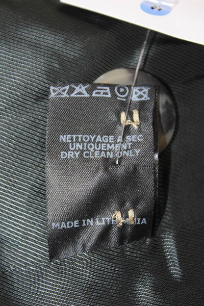 Isabel Marant Etoile Womens Dark Gray Check Wool Overcoat Button Size 40