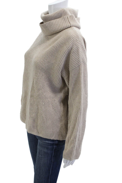 Banana Republic Unisex Pullover Turtleneck Striped Italian Wool Cashmere Size M