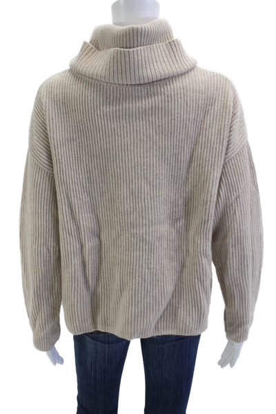 Banana Republic Unisex Pullover Turtleneck Striped Italian Wool Cashmere Size M