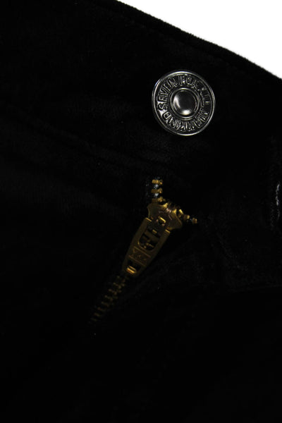 7 For All Mankind Women Ankle Jeggings Black Mid Rise Designer Size 28