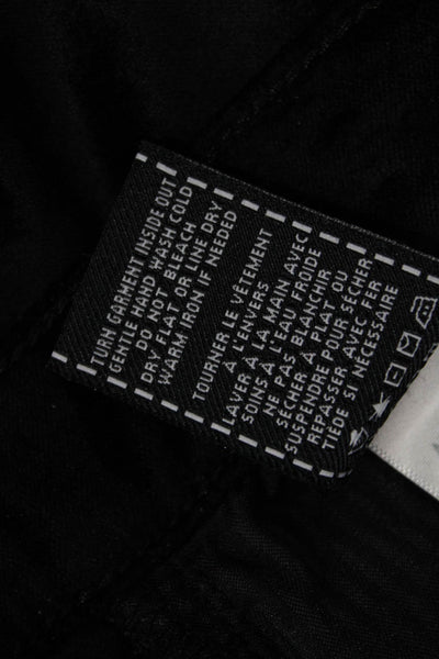 7 For All Mankind Women Ankle Jeggings Black Mid Rise Designer Size 28