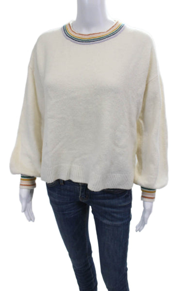 Madewell Unisex Pullover White Crewneck Longsleeve Alpaca Blend Size 2XS