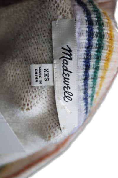 Madewell Unisex Pullover White Crewneck Longsleeve Alpaca Blend Size 2XS