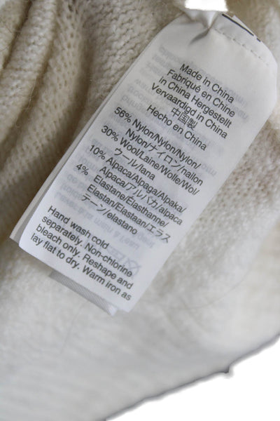 Madewell Unisex Pullover White Crewneck Longsleeve Alpaca Blend Size 2XS