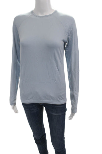 Athleta Girl Childrens Girl Long Sleeves Shirt Sky Blue Size 14